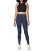 Color:Navy - Image 4 - Marc New York Knit Denim Look Wide Waistband Jeggings