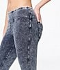 Color:Navy - Image 5 - Marc New York Knit Denim Look Wide Waistband Jeggings