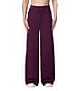 Color:Eggplant - Image 1 - Marc New York Performance Drawstring Flat Front Wide Leg Coordination Side Pocketed Pants