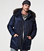 Andrew Marc Sport Marc New York Tripp Herringbone And Oxford Fabric Blocking Down Ski Coat, Color:Ink - Image 3