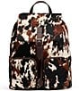 Marc Nolan Cow Print Pony Hair Soho Backpack, Color:Dark Horse - Image 1