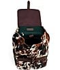 Marc Nolan Cow Print Pony Hair Soho Backpack, Color:Dark Horse - Image 3