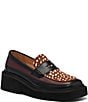 Marc Nolan Melba Leather and Spotted Calf Hair Penny Loafers - Image 1