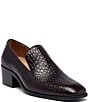 Marc Nolan Men's Hugo Crocodile Embossed Leather Cuban Heel Loafers - Image 1