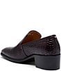 Marc Nolan Men's Hugo Crocodile Embossed Leather Cuban Heel Loafers - Image 3