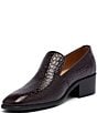 Marc Nolan Men's Hugo Crocodile Embossed Leather Cuban Heel Loafers - Image 4