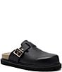Marc Nolan Men's Shiloh Leather Buckle Hardware Clogs, Color:Black - Image 1