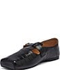 Marc Nolan Women's Sutton Croco Embossed Leather Collapsible Heel Buckle Strap Loafers - Image 4