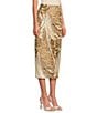 Marchesa Hawthorn Printed Sequin Skirt, Color:Chestnut - Image 3