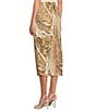 Marchesa Hawthorn Printed Sequin Skirt, Color:Chestnut - Image 4