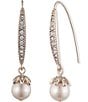 Color:Gold - Image 1 - Pearl Threader Linear Earrings