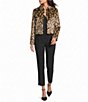 Marella Animal Print Jersey Cropped Jacket - Image 3