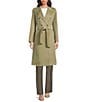 Marella Ara Wool Sage Notch Lapel Long Sleeve 3-Button Coat, Color:Sage - Image 1