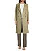 Marella Ara Wool Sage Notch Lapel Long Sleeve 3-Button Coat, Color:Sage - Image 2