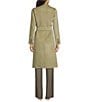Marella Ara Wool Sage Notch Lapel Long Sleeve 3-Button Coat, Color:Sage - Image 3