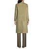 Marella Ara Wool Sage Notch Lapel Long Sleeve 3-Button Coat, Color:Sage - Image 4