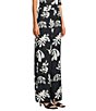 Marella Coordinating Linen Blend Elastic Back Wide Leg Trouser Pants, Color:Multi - Image 3