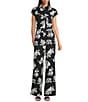 Marella Coordinating Linen Blend Elastic Back Wide Leg Trouser Pants, Color:Multi - Image 5