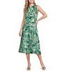 Marella Coordinating Ospite Foliage Printed Linen Skirt - Image 3