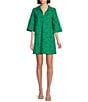 Marella Emerald V-Neck Short Sleeve Shift Dress - Image 1