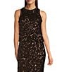 Marella Filly Coordinating Sequin Crew Neck Sleeveless Top, Color:Brown - Image 1