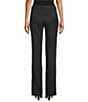 Marella Fosca Flat Front Rosette Flat Front Straight Leg Pants, Color:Black - Image 2