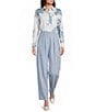 Marella Grege Light Blue Pleated Trouser Pants - Image 3