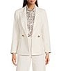 Marella Milltropico Notch Lapel Long Sleeve Button Blazer, Color:White - Image 1