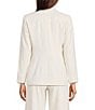 Marella Milltropico Notch Lapel Long Sleeve Button Blazer, Color:White - Image 3