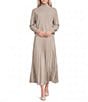 Marella Mllesodo Pleated Satin Pull-On Skirt - Image 3
