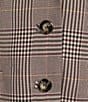 Marella Mllginseng Yarn Dyed Plaid Notch Lapel Collar Long Sleeve Jacket - Image 5