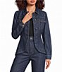 Marella Peplum Washed Denim Jacket - Image 1
