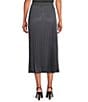 Marella Pontiac Plisse Pleated Elastic Waist Flared Midi Skirt, Color:Dark Grey - Image 2