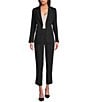 Marella Stella Lapel Collar Satin Double Breasted Blazer - Image 3