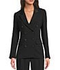 Marella Stella Lapel Collar Satin Double Breasted Blazer - Image 4
