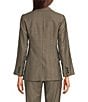Marella Twill Crystal Lapel Notch Lapel Two Button Kaki Jacket, Color:Kaki - Image 3