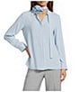Marella Woven Calca Light Blue Long Sleeve Button Front Shirt - Image 1