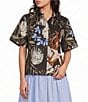 Marella Woven Mllformosa Short Sleeve Collared Camp Shirt - Image 1