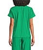 Marella Woven Sapice Emerald Canvas Button-Down Shirt - Image 2