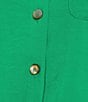 Marella Woven Sapice Emerald Canvas Button-Down Shirt - Image 4