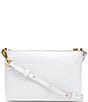 Color:White - Image 2 - Brielle East West Cloud Leather Crossbody Bag