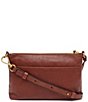 Color:Whiskey - Image 2 - Brielle East West Cloud Leather Crossbody Bag