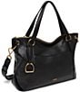 Color:Black - Image 4 - Cloud Leather Mia Satchel Crossbody Bag