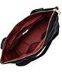 Color:Black - Image 3 - Giselle Chevron Fabric Jacquard Travel Tote Bag