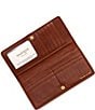Color:Whiskey - Image 3 - Josie Long Slim Leather Wallet