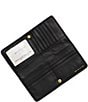Color:Black - Image 3 - Josie Long Slim Leather Wallet