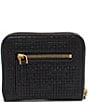 Color:Black - Image 2 - Lily Zip Around Leather Basketweave Wallet