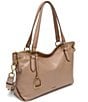 Color:Taupe - Image 4 - Maria Leather Satchel Bag