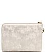 Color:Champagne - Image 2 - Noelle Metallic Marbled Leather Wristlet