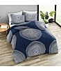 Color:Navy - Image 3 - Fokus Ring Pattern Comforter Set